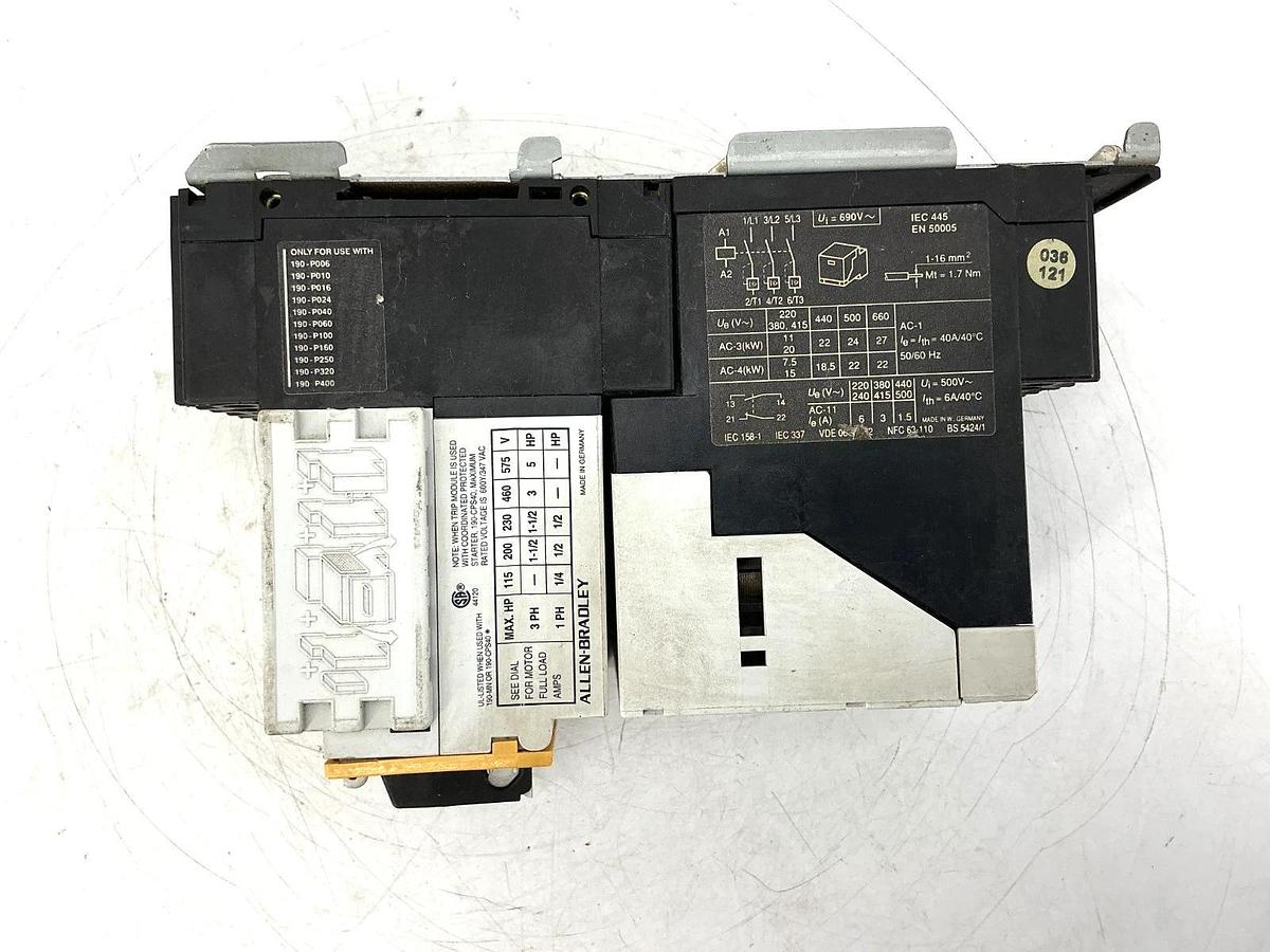 Used Allen Bradley 190-CPS40D Ser A Coordinated Protected Starter 110/120V 190-CPS40*