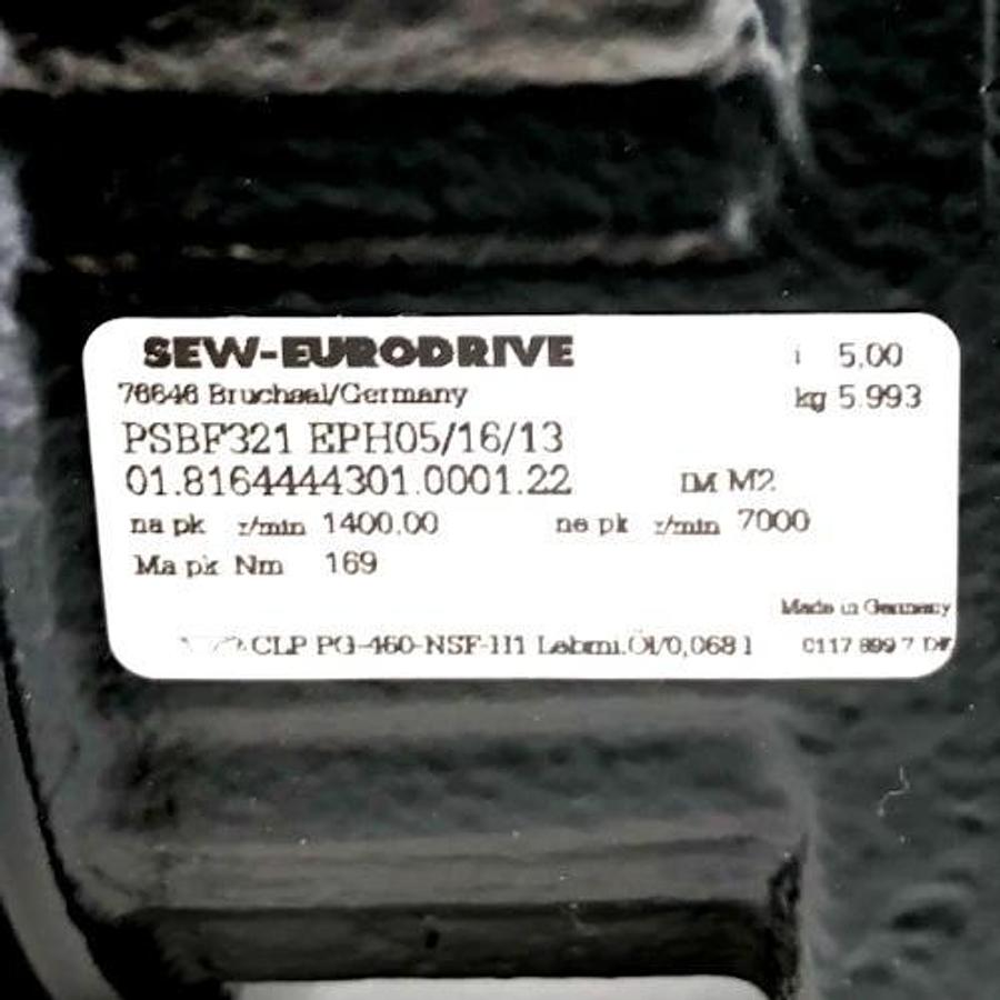 New SEW Eurodrive PSBF321 EPH05/16/13 Servo Motor 01.8159579102.0001.22 - No Box