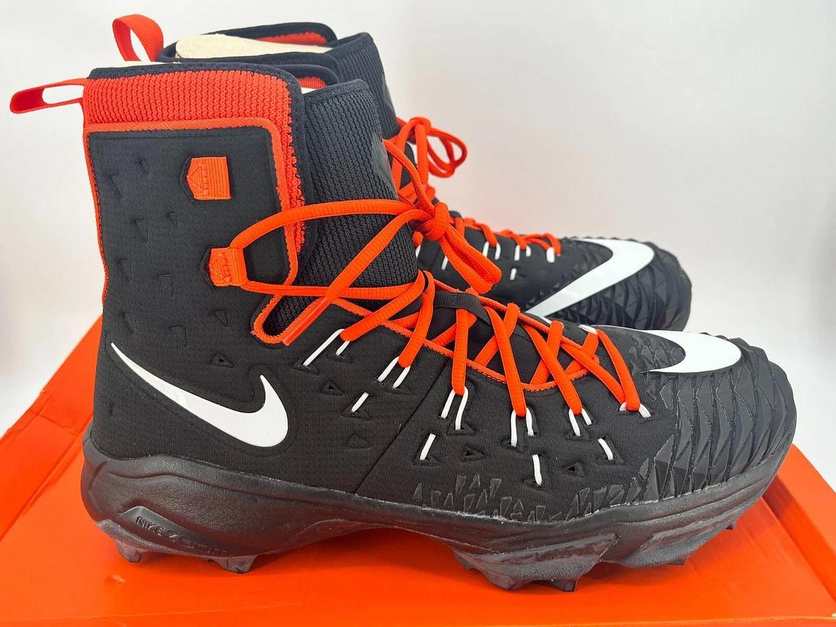 Nike Force Savage Elite Shark WD Blk/Orange S.16 OSU Beavers Promo Sample Cleats