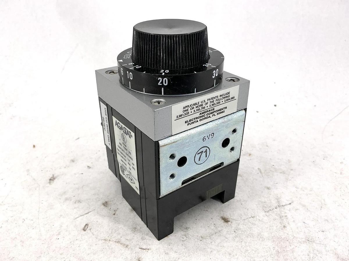 Used AGASTAT 7022CI Timing Relay Coil 480V 60HZ 6-60Min 15A 120/240VAC