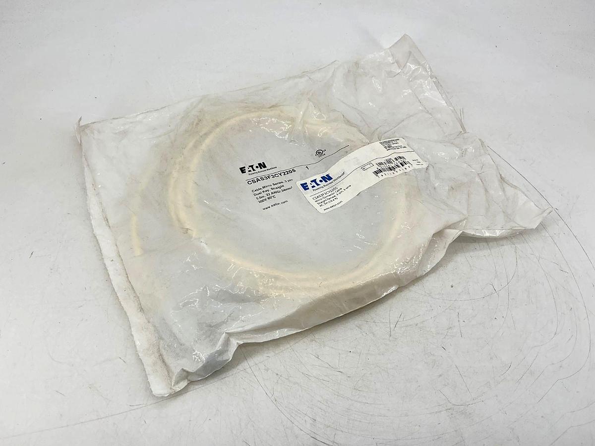 New Eaton CSAS3F3CY2205 Ser B1 Micro-Connector Cable Female 3Pin 3Wire 5m/16.4ft