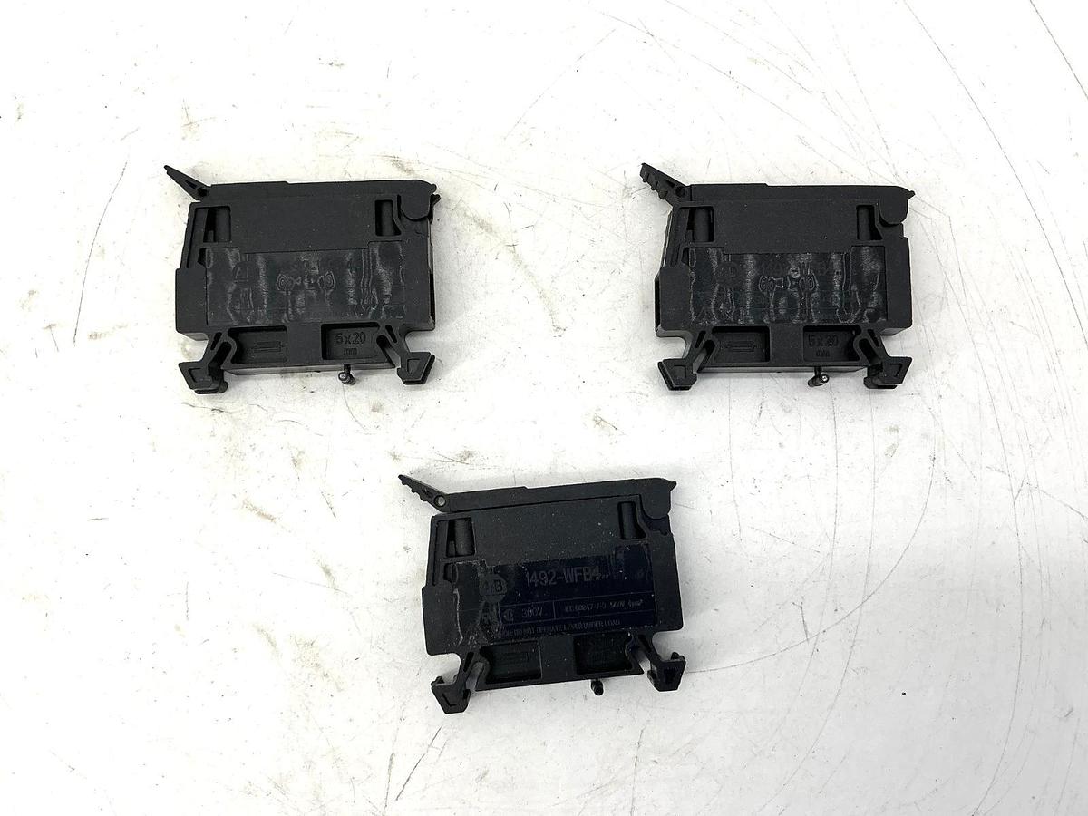 Used Lot of 3 Allen Bradley 1492-WFB4250 Fuse Holding Terminal Block 300V 85-264VAC