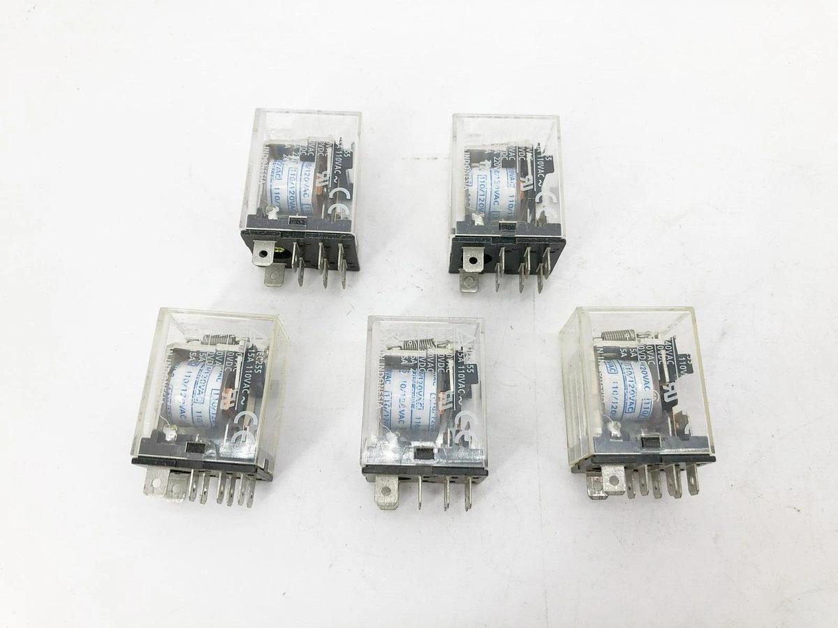 Box of 5 New Omron LY1-AC110/120 Relays 15A 120VAC 2W926