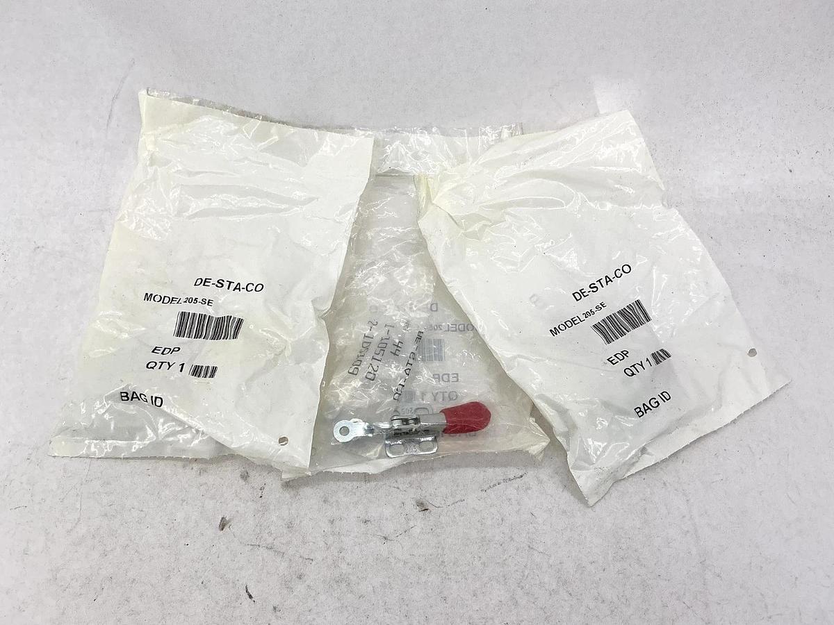 Lot of 3 New DE-STA-CO 205-SE Horizontal Manual Hold-Down Clamp