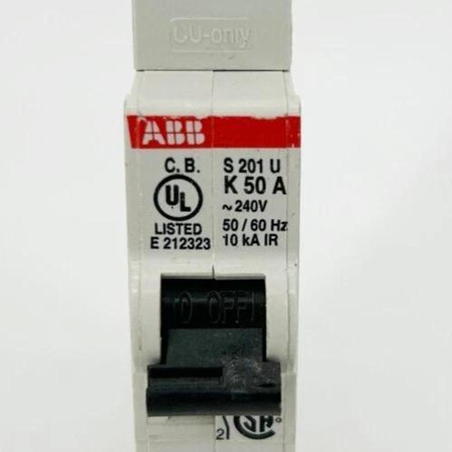New ABB S201U-K50 Circuit Breaker 50A 1 Pole 240V
