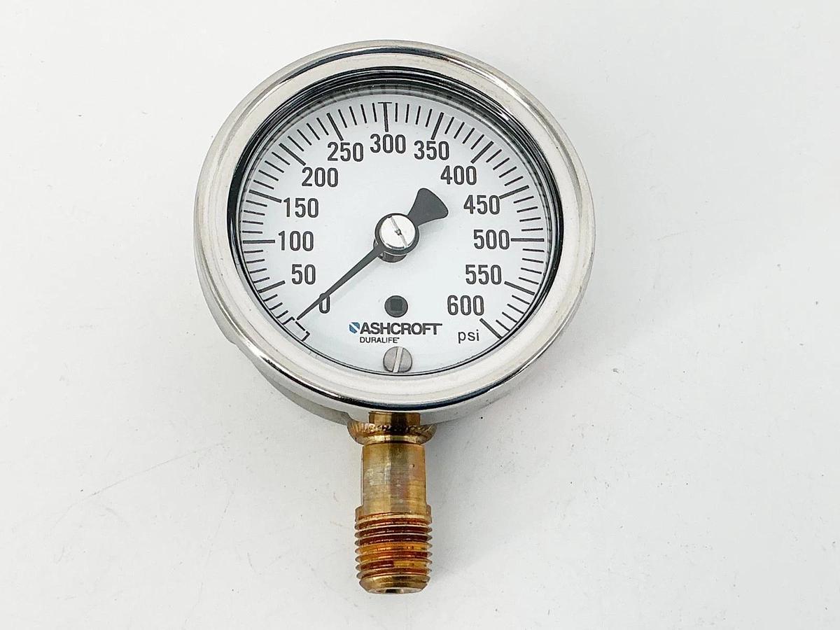 New Ashcroft 25-1009-AW-02L-600# Pressure Gauge 0-600PSI 2.5" Face 1/4" NPT