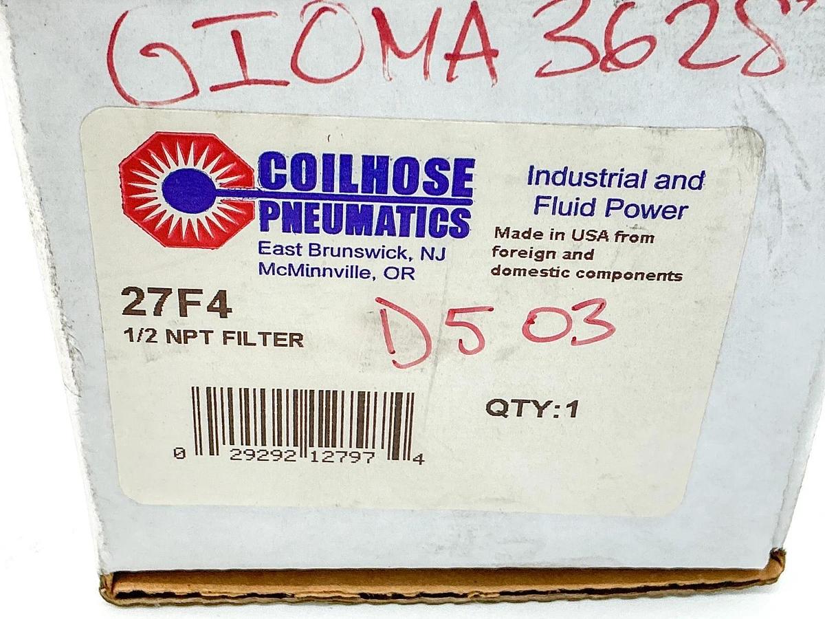 New Coilhose Pneumatics 27F4 Hydraulic Filter 1/2NPT 150PSI