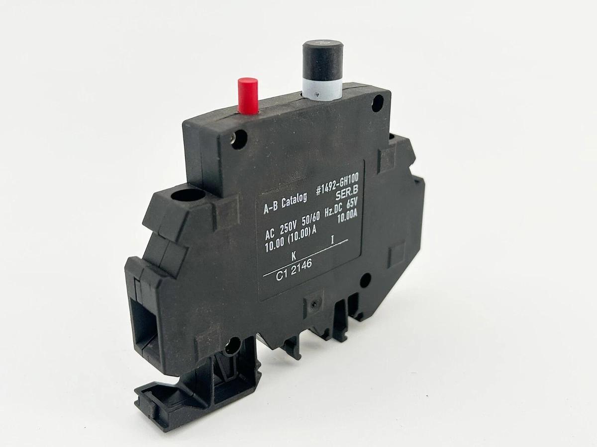 New Lot of 2 Allen Bradley 1492-GH100 Circuit Breaker 10A 1P 125V - No Box