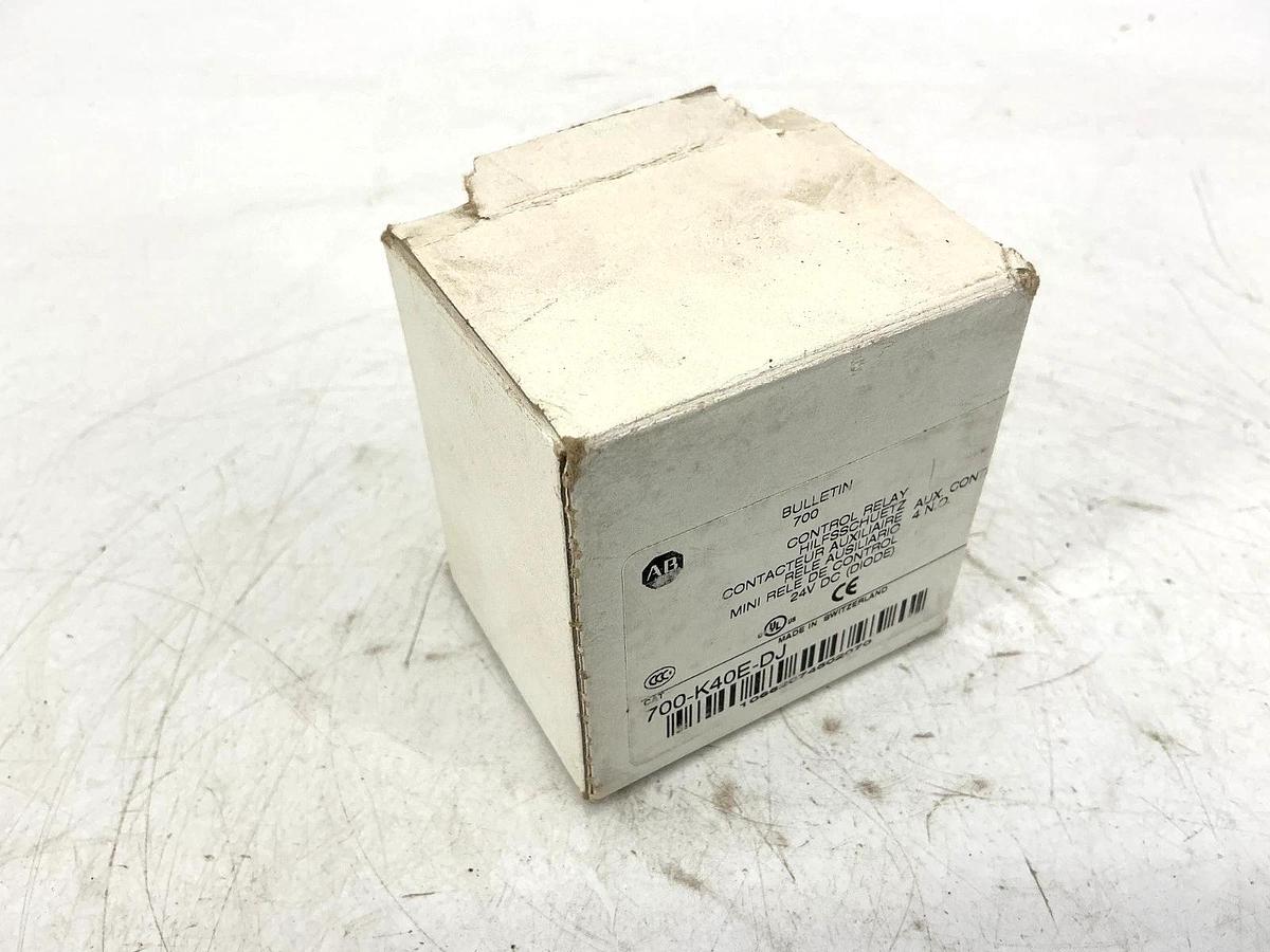 New Allen Bradley 700-K40E-DJ Ser B Control Relay 4NO 10A 24V 700-K40E-*