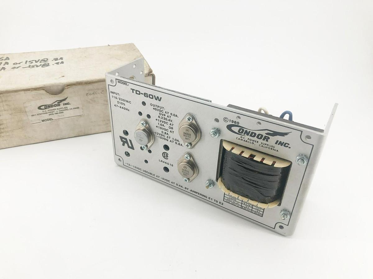 New Condor TD-60W Power Supply 115/230VAC 47-440Hz