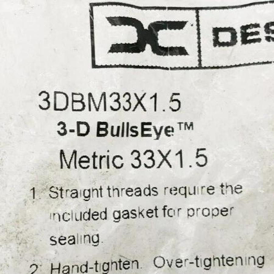 New Des-Case 3-D BullsEye Metric 33X1.5 Sight Glass 3DBM33X1.5
