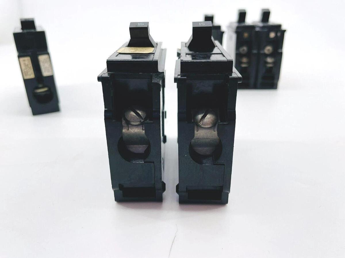 Used Lot of 6 Circuit Breakers Cutler Hammer Crouse Hinds Square D 20A 15A 30A