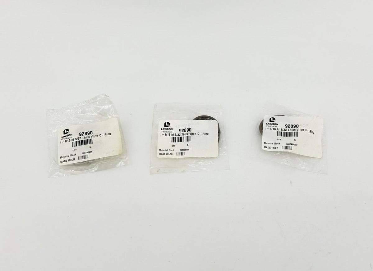 Lot of 15 New Lawson 92890 Viton O-Rings, 1-1/16 ID, 3/32 Thick