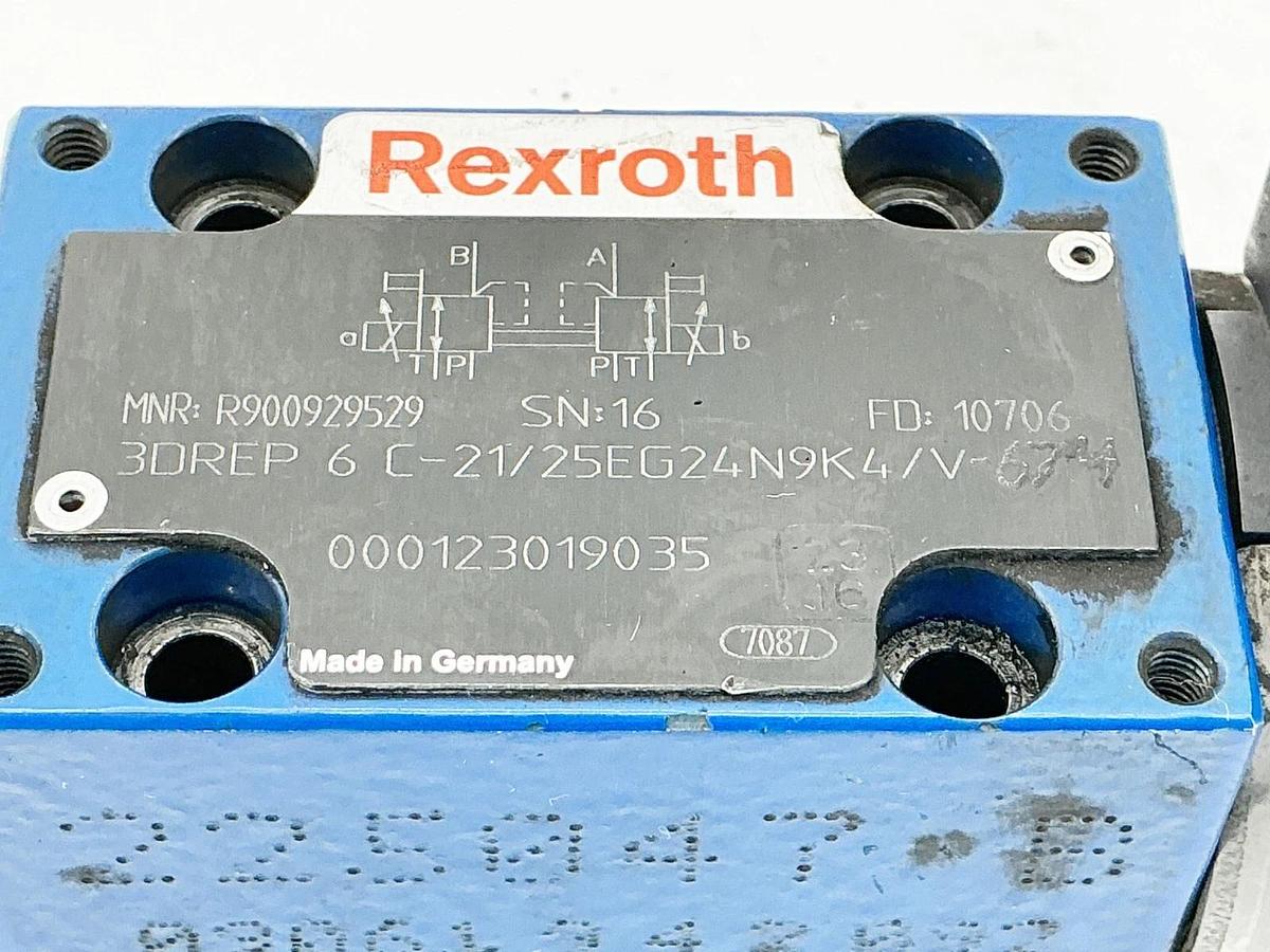 New Rexroth 3DREP6C21/25EG24N9K4/V Hydraulic Control Valve 25Bar R900929529