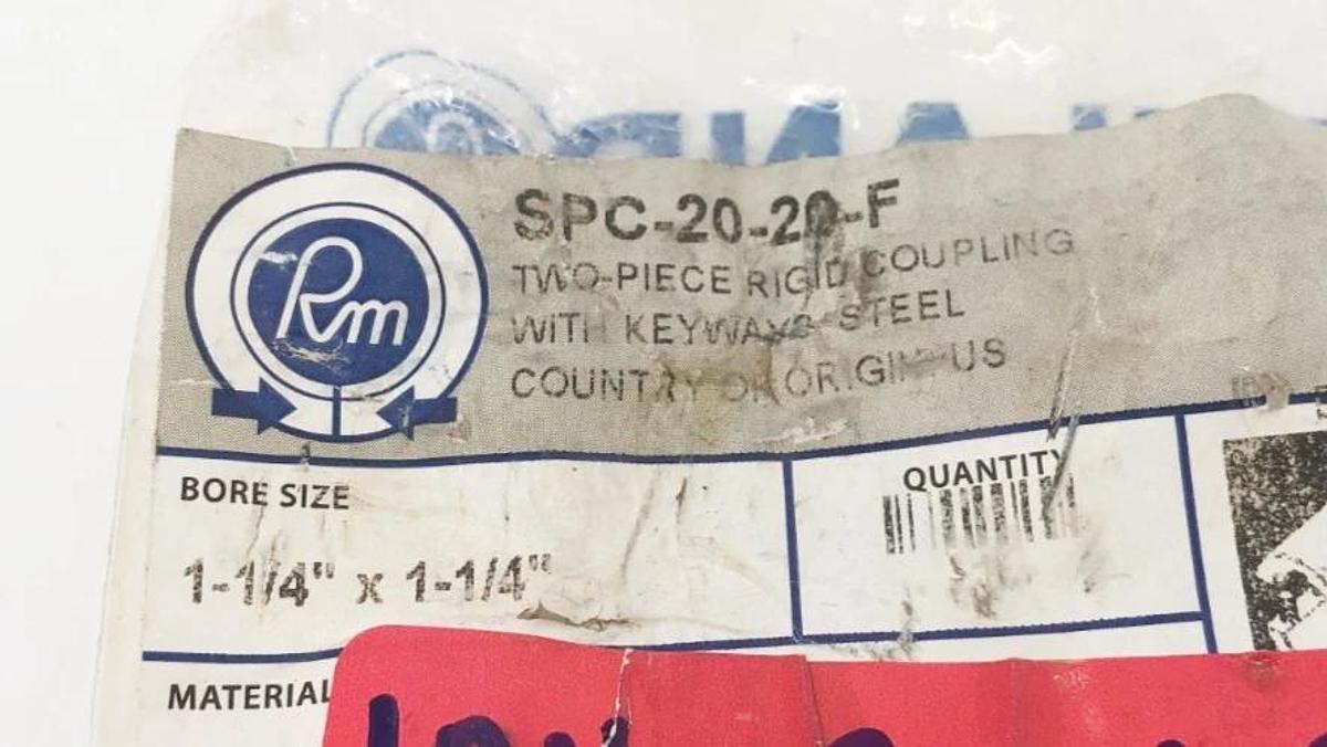 New Ruland SPC-20-20-F Rigid Coupling w/ Keyway 1-1/4" x 1-1/4" Bore
