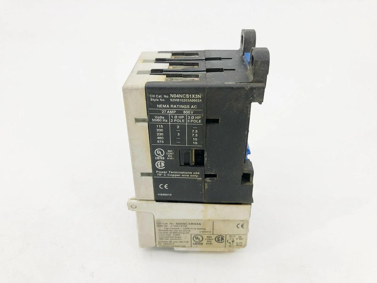 Used Eaton Cutler Hammer N04NCS1X3N NEMA Size 1 Contact Block w/ N05NCXRH3A