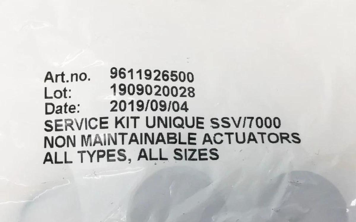 New Alfa Laval 9611926500 Non-Maintainable Actuator Service Kit Unique SSV/7000