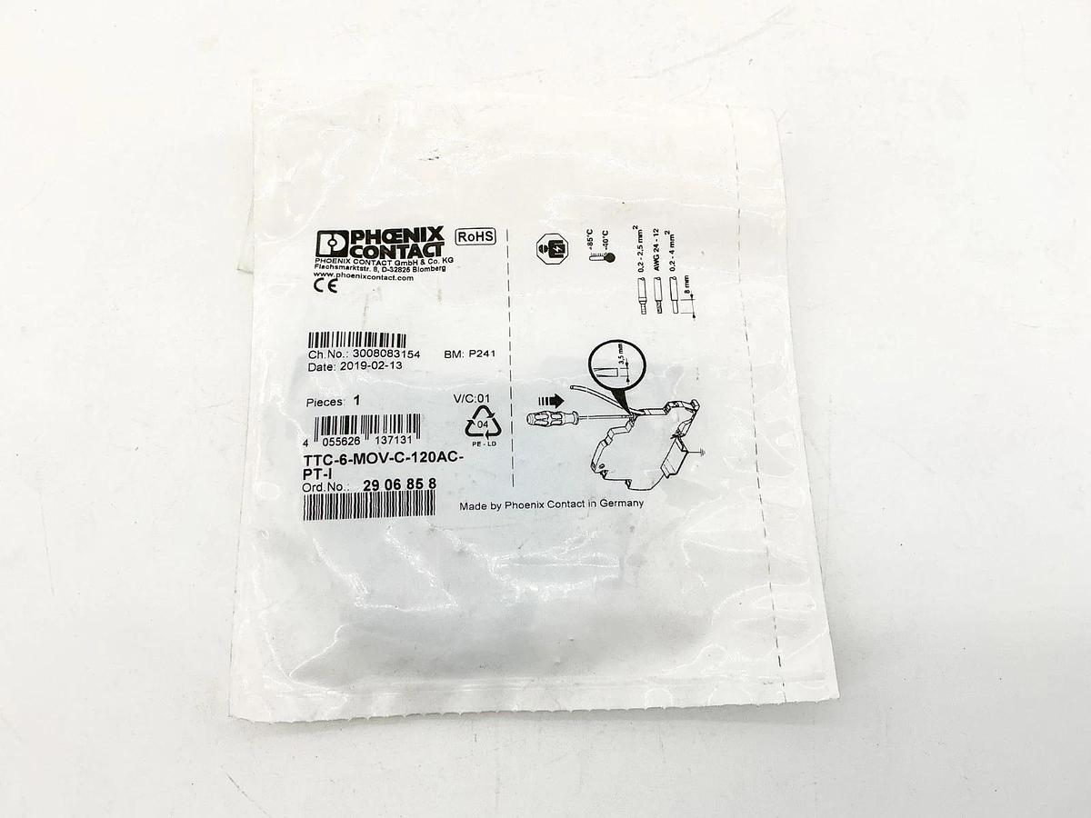 New Phoenix Contact TTC-6-MOV-C-120AC-PT-I Surge Protector 120VAC 10A