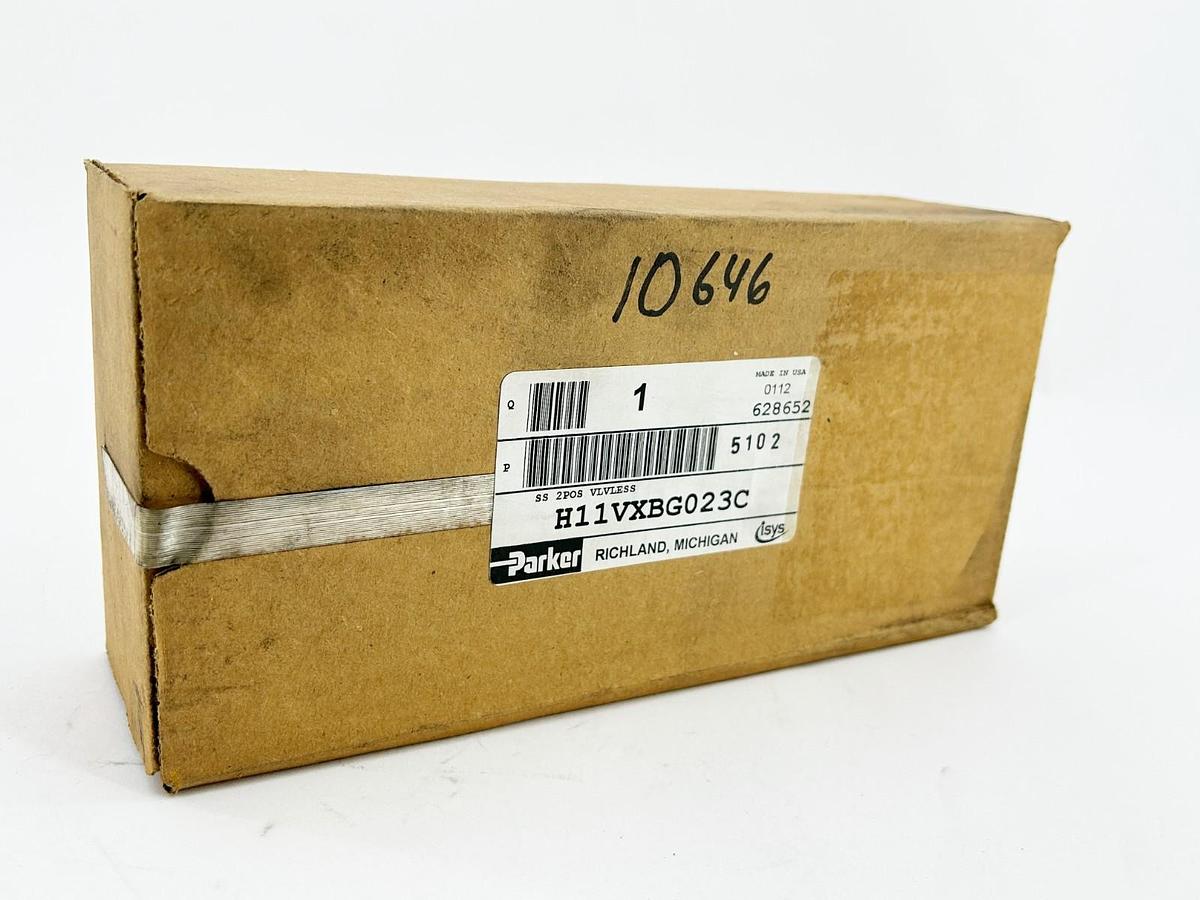 New Parker H11VXBG023C Solenoid Valve 120V 50/60Hz 2 Position Size 1