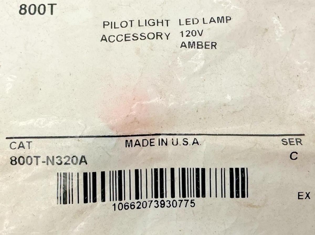 New Allen Bradley 800T-N320A Ser C Pilot Light Accessory LED Lamp 120V Amber