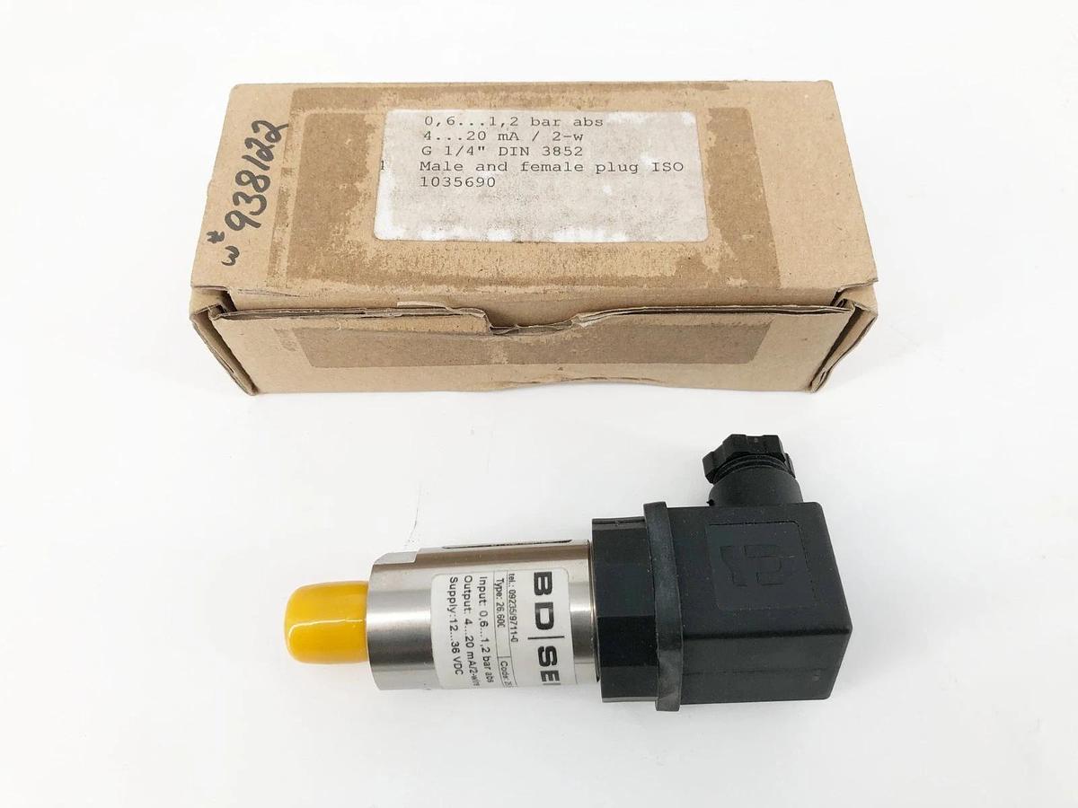 New BD Sensors 26.600-D097-A-1-100-300-1-500 Pressure Transmitter 0.6-1.2 Bar