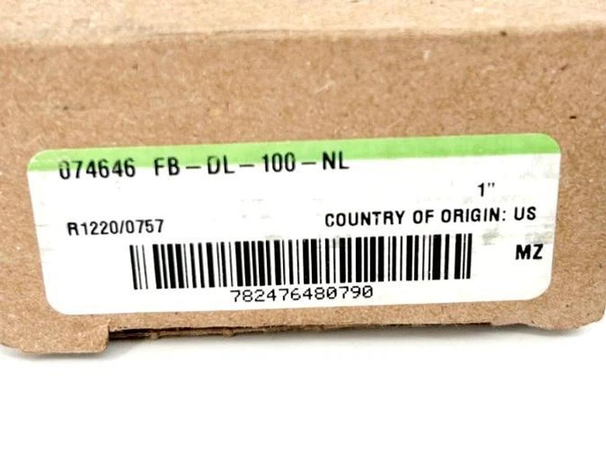New Dodge FB-DL-100-NL Flange-Mount Ball Bearing Unit 3-Bolt 1" Bore 074646