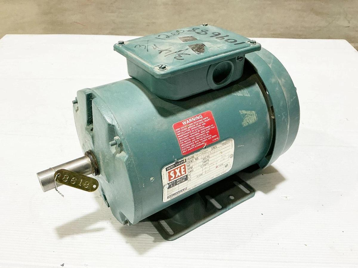Used Reliance B78C6912M-PT Electric Motor 3/4HP 575V 1140RPM FK143T Frame