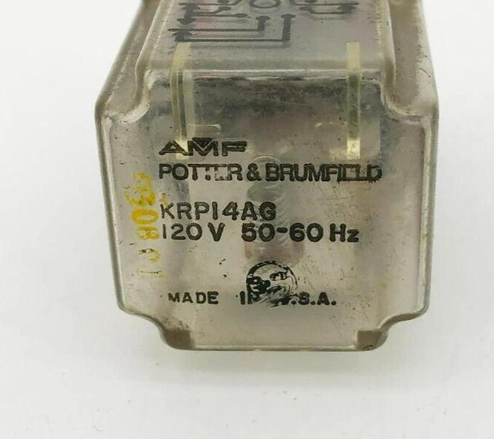Used Lot of 6 Potter & Brumfield KRP14AG Relay 120V 50/60Hz