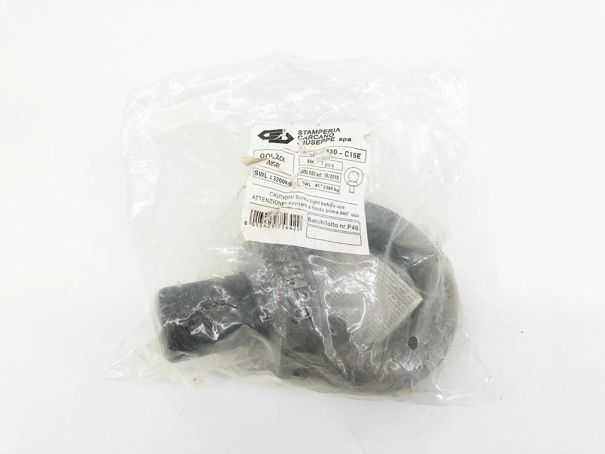 New Stamperia Carcano Giuseppe DIN580-M30-C15E Lifting Eye Bolt C15EM30 3200kg
