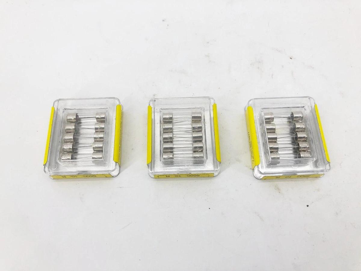 Lot of 15 New Eaton Bussmann S500-10-R Cartridge Fuses 10A 5x20mm