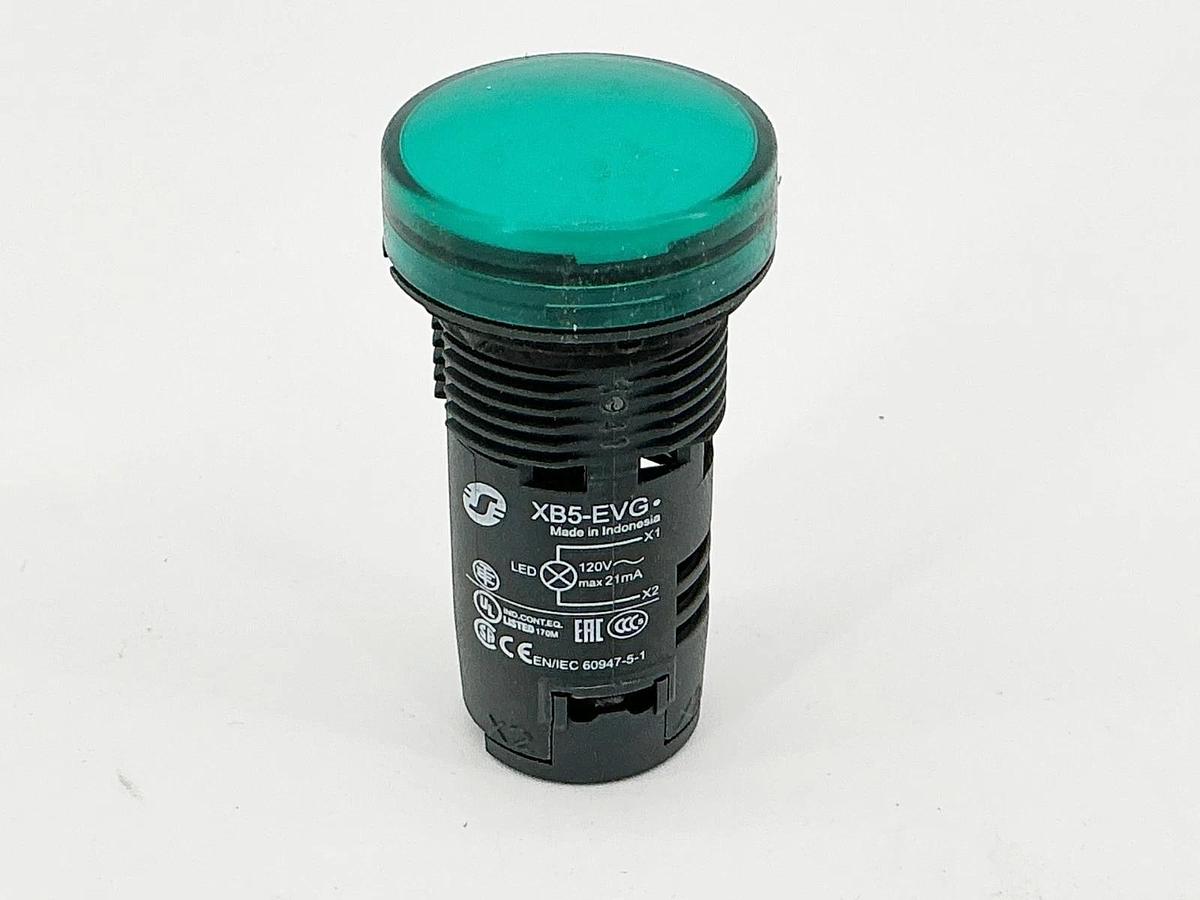 New Schneider Electric XB5EVG3 Pilot Light 120Vac Green 22MM