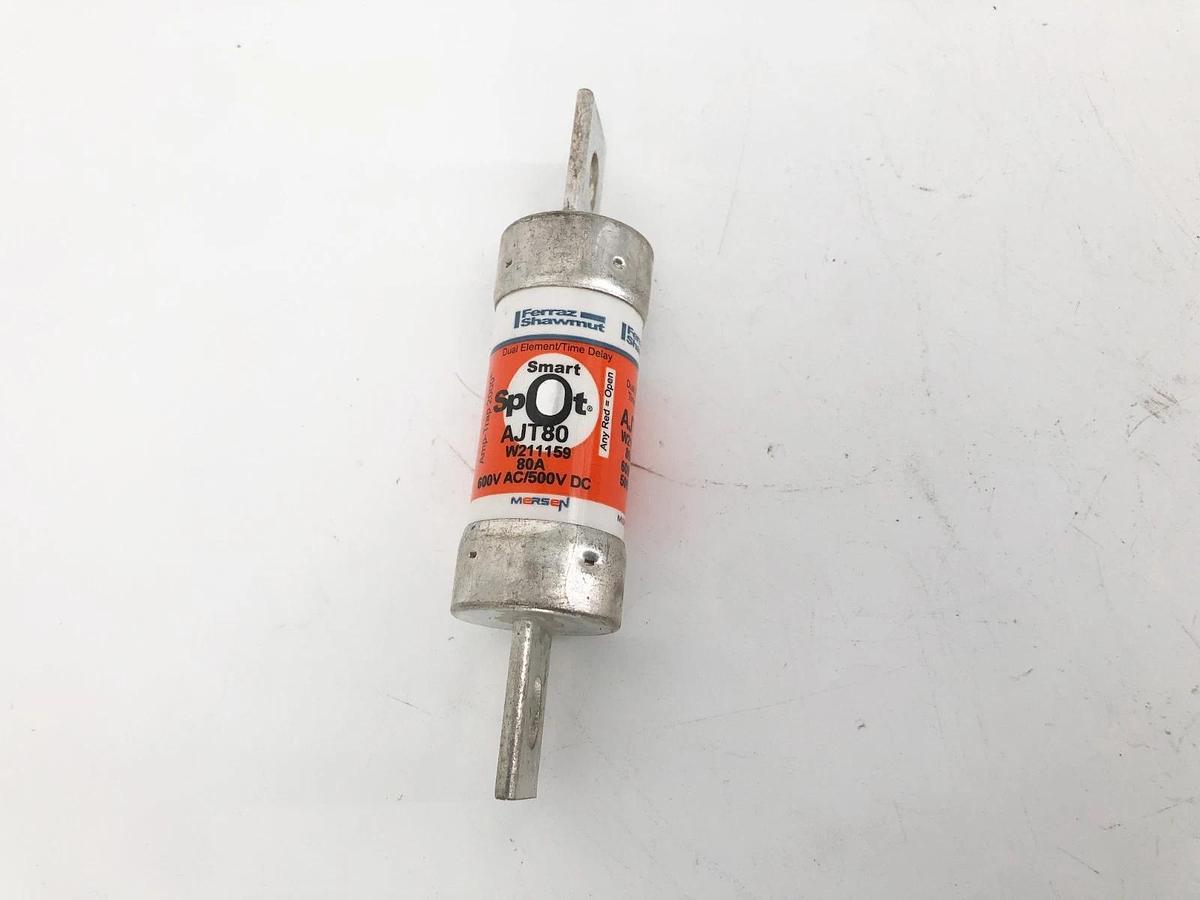New Ferraz Shawmut AJT80 Smart Spot Fuse 80A 600VAC 500VDC Class J - No Box