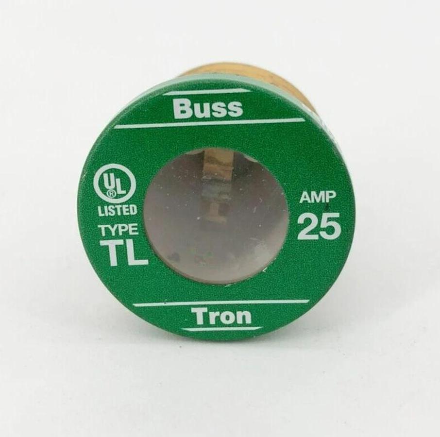 Lot of 8 New Bussmann TL25 Time Delay Fuses 25A 125V