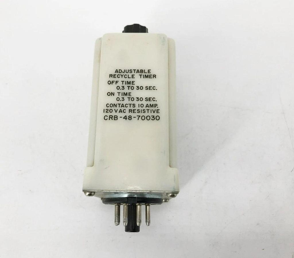 Used Potter & Brumfield CRB-48-70030 Time Delay Relay 0.3-30s 120VAC 10A