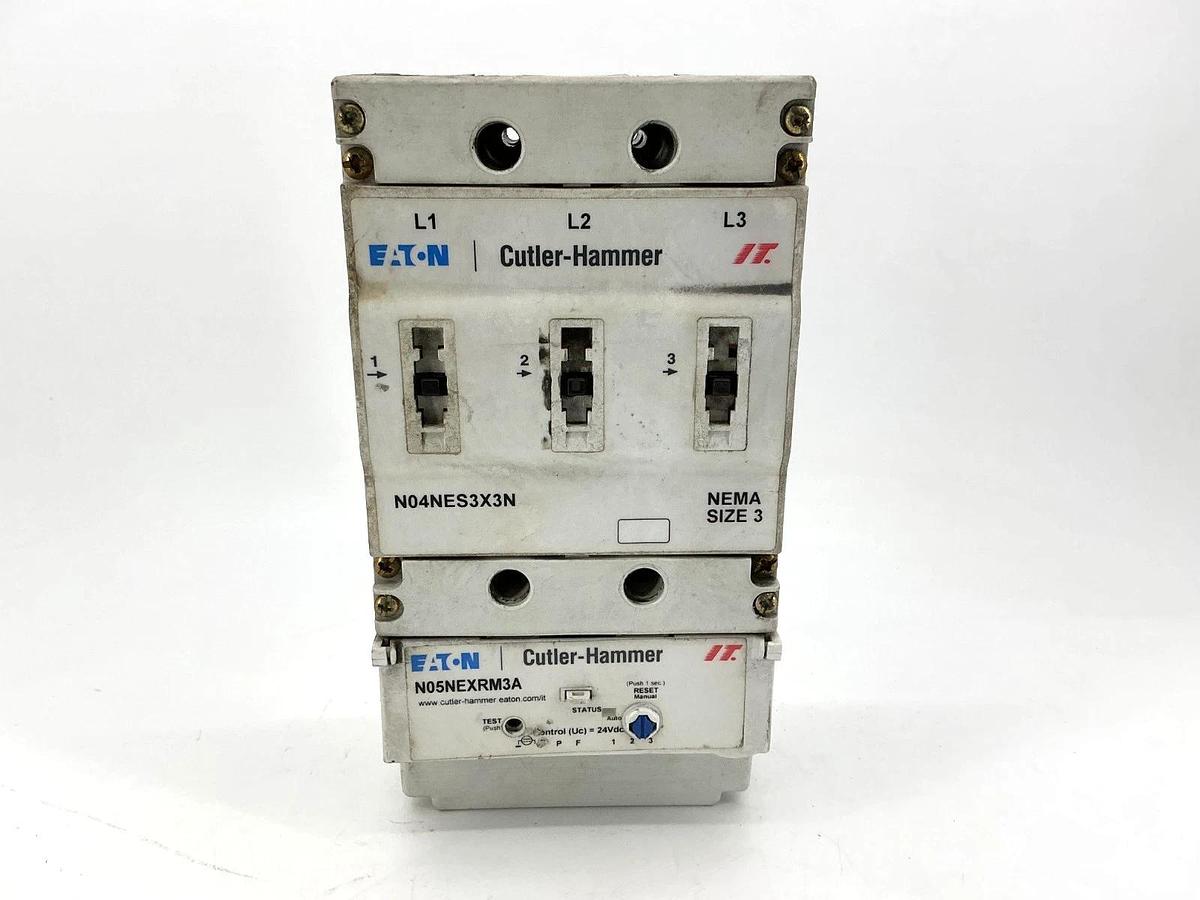 Used Eaton Cutler-Hammer N111ES3X3N Contactor 3P 90A w/ 24VDC Coil Controller N05NES3