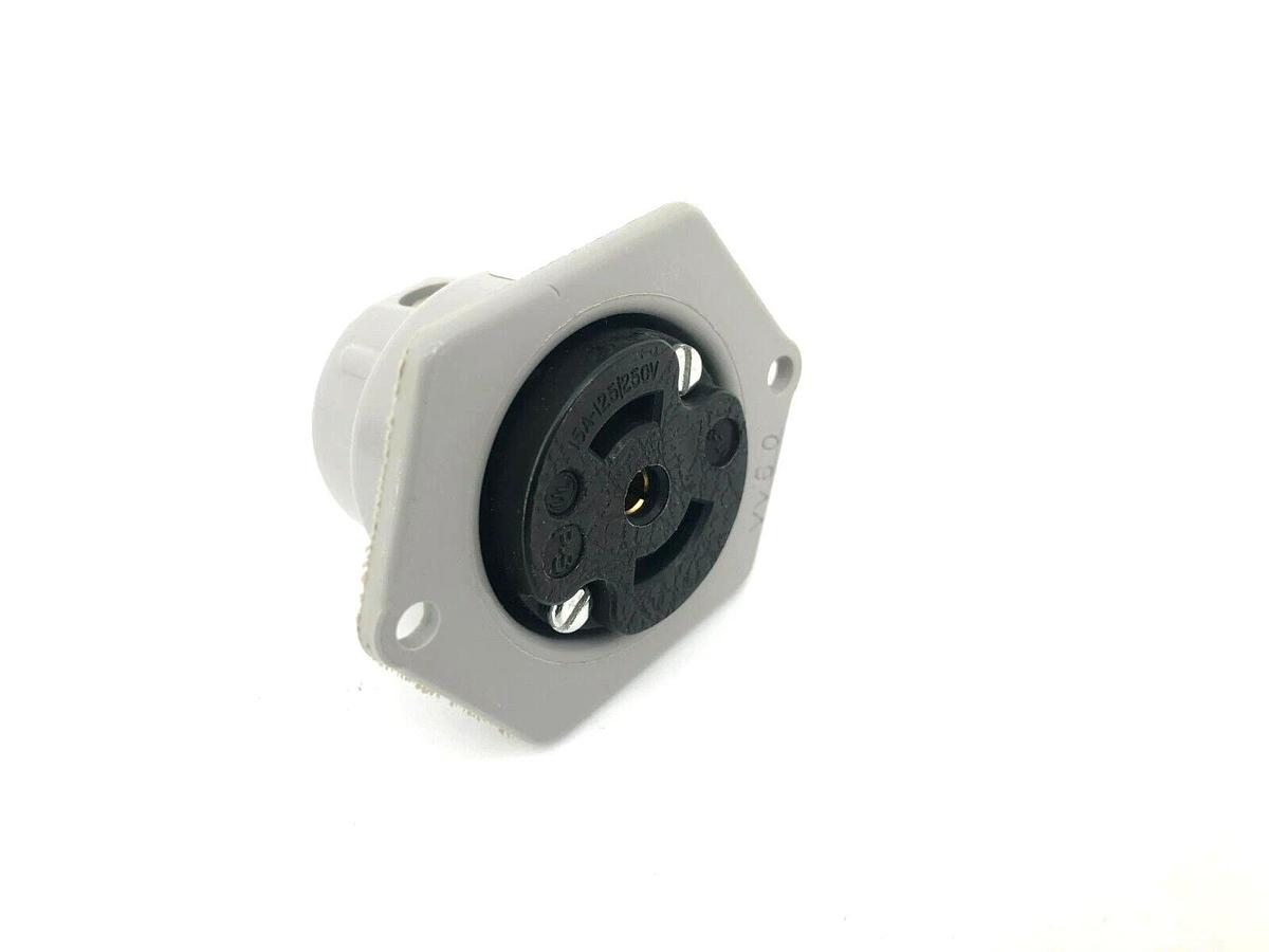 Lot of 2 New P&S ML314 Lock Flanged Midget Outlets 3P3W 15A 125/250