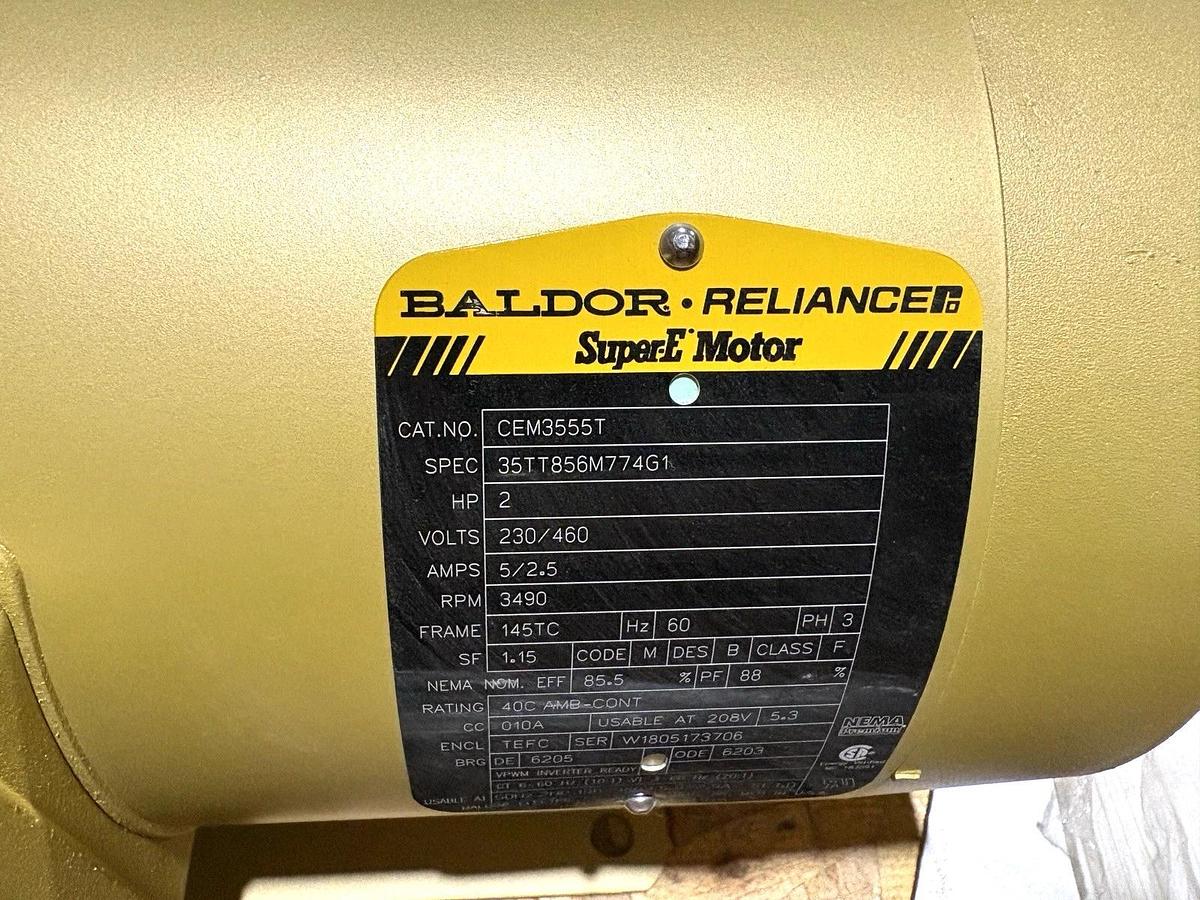 New Baldor CEM3555T 2HP TEFC Motor 230/460V 3600rpm 143TC Frame