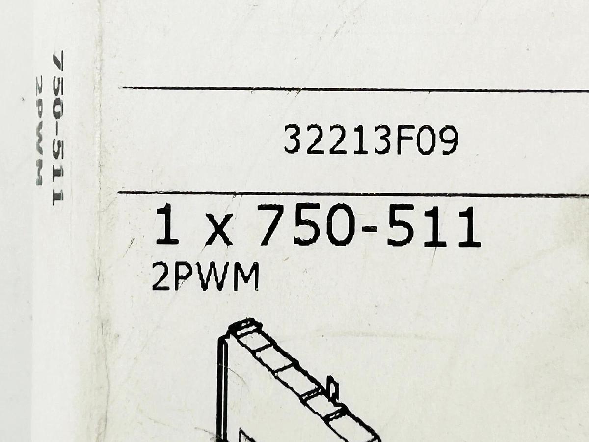 New Wago 750-511 Output Module 2 Pulse Width Outputs 24V 0.1A 250Hz