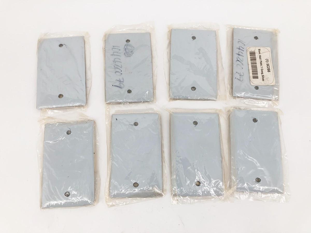 Lot of 8 New Hubbell SS13 Stainless Steel Wallplates 1-Gang Blank - No Box