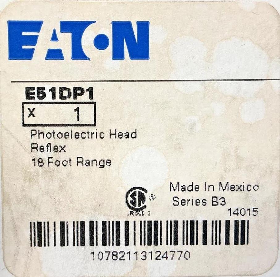 New Eaton E51DP1 Ser B3 Photoelectric Head Reflex 18ft Range
