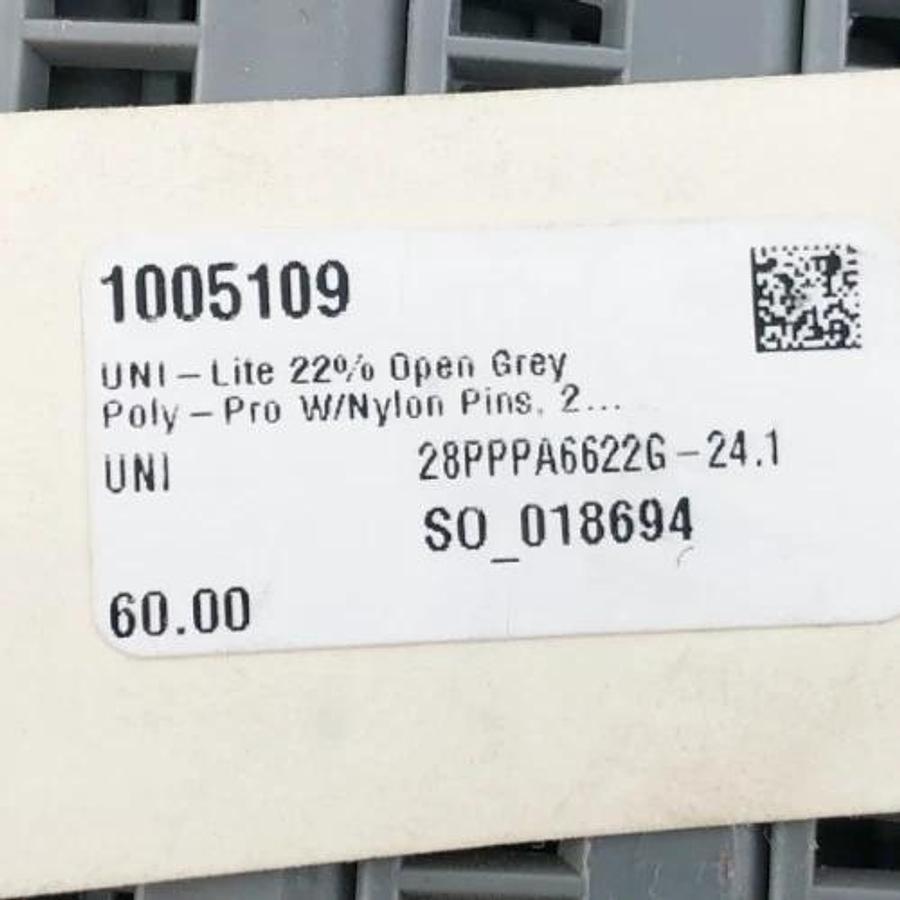 New Uni-Chain 28PP-PA66-22G Conveyor Chain Gray 24" W x 5FT - No Box