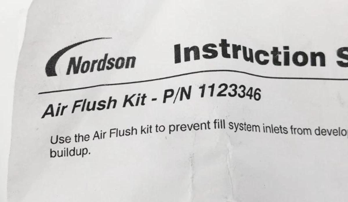 New Nordson 1123346 Air Flush Kit - No Box