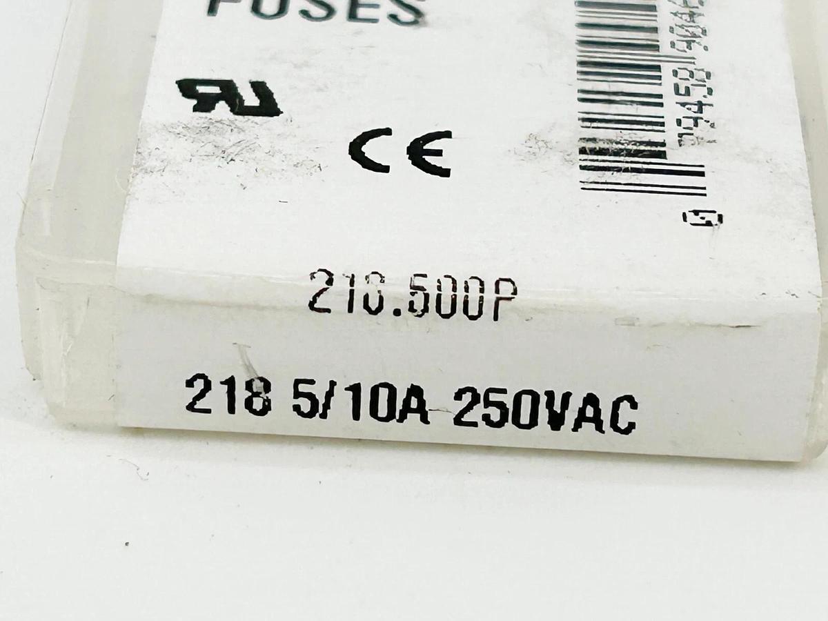 New Lot of 15 Littelfuse 218.500P Glass Fuse 5/10A 250V 5X20MM