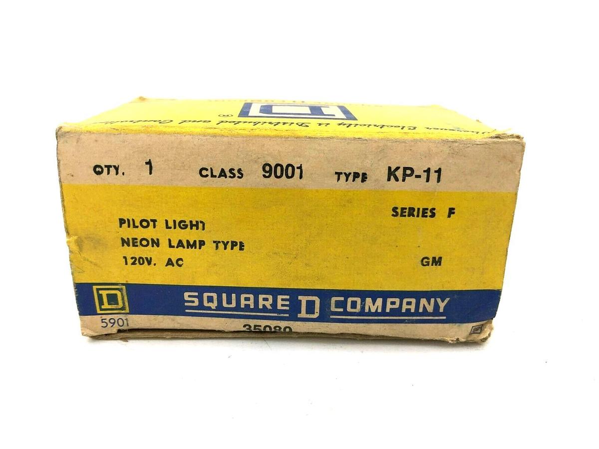 New Square D 9001-KP11 Ser. F Pilot Light Indicator 120VAC