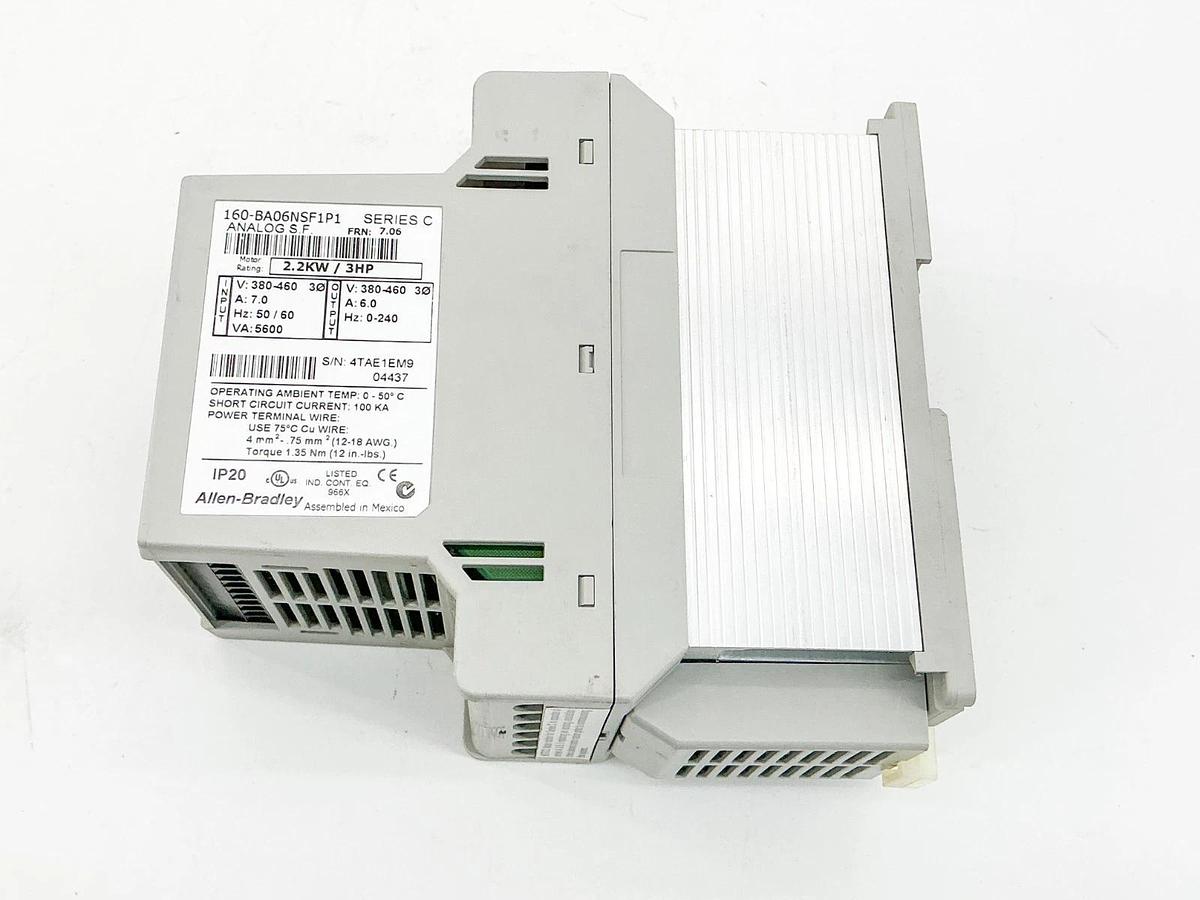New Allen Bradley 160-BA06NSF1P1 SSC Analog Module 460V 6A 2.2KW 3HP Ser.C