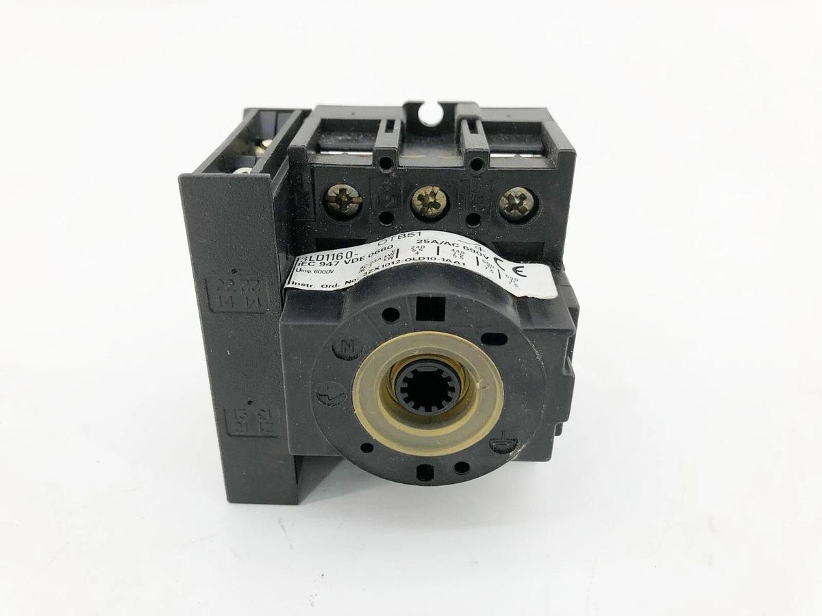 New Siemens 3LD11600-OTB51 Disconnect Switch 25A 400V - No Box