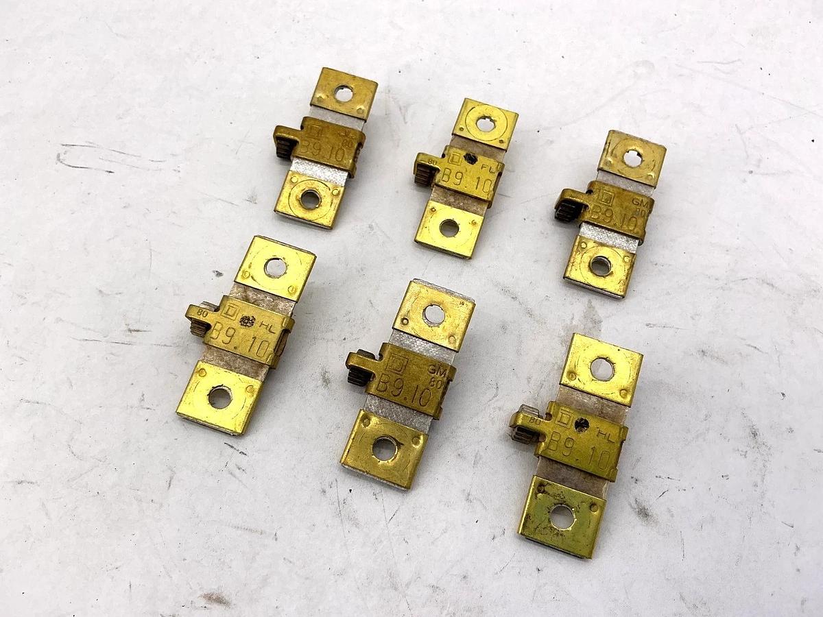 Used Lot of 6 Square D B9.10 Overload Relay Terminal Unit