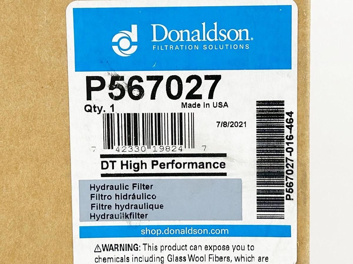 New Donaldson P567027 Hydraulic Cartridge Style Filter 12 Micron Filtration