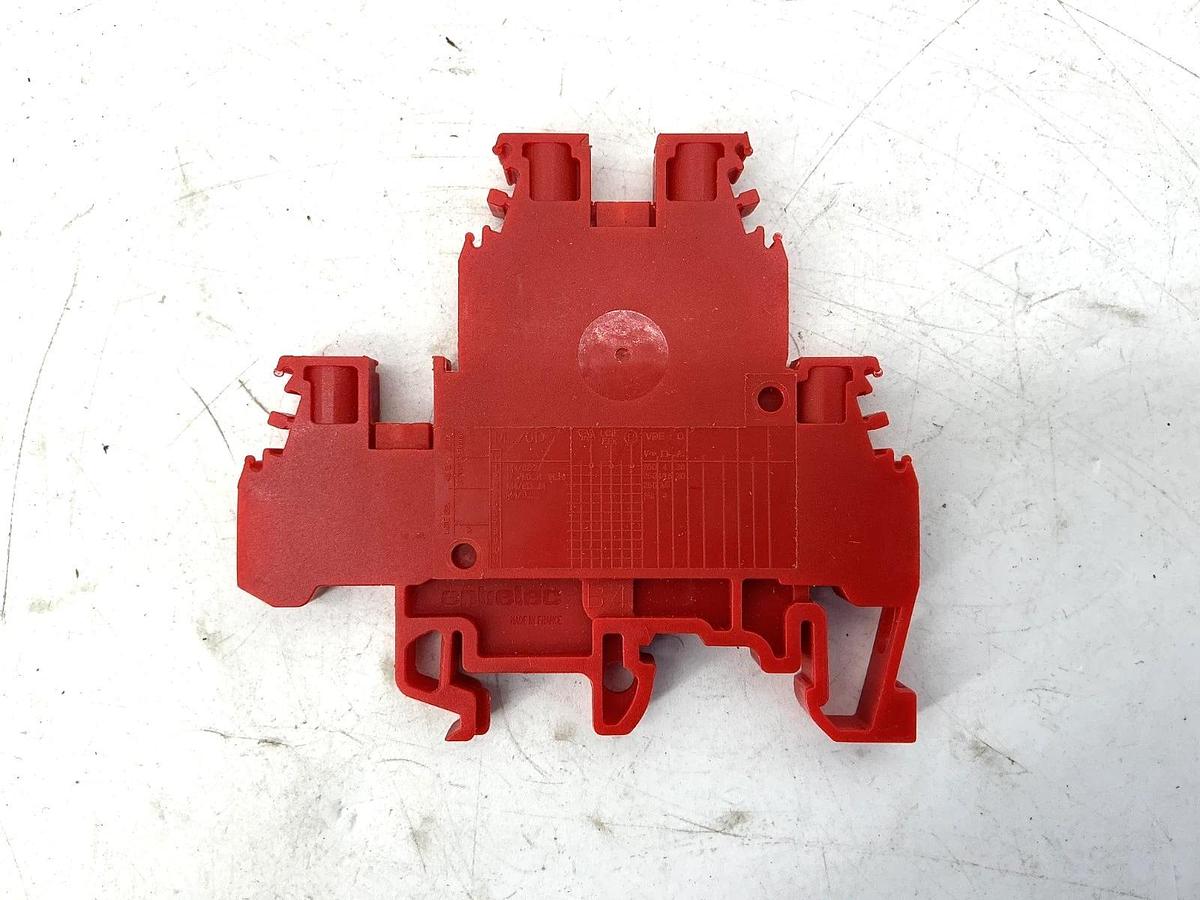 Used Lot of 9 ABB Entrelec 1SNA105048R0500 Terminal Block Red 12AWG 800VAC M4/6.D2