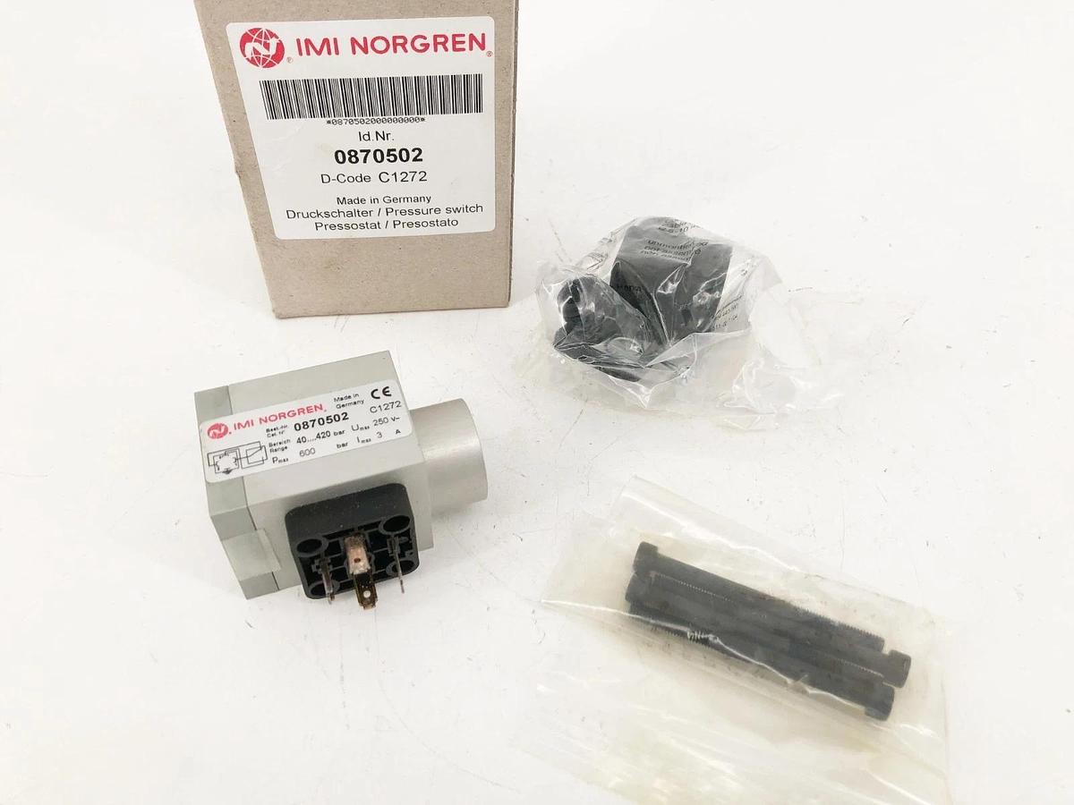 New IMI Norgren 0870502 Pressure Switch 4-420 Bar 250V 3A 600 Bar Max